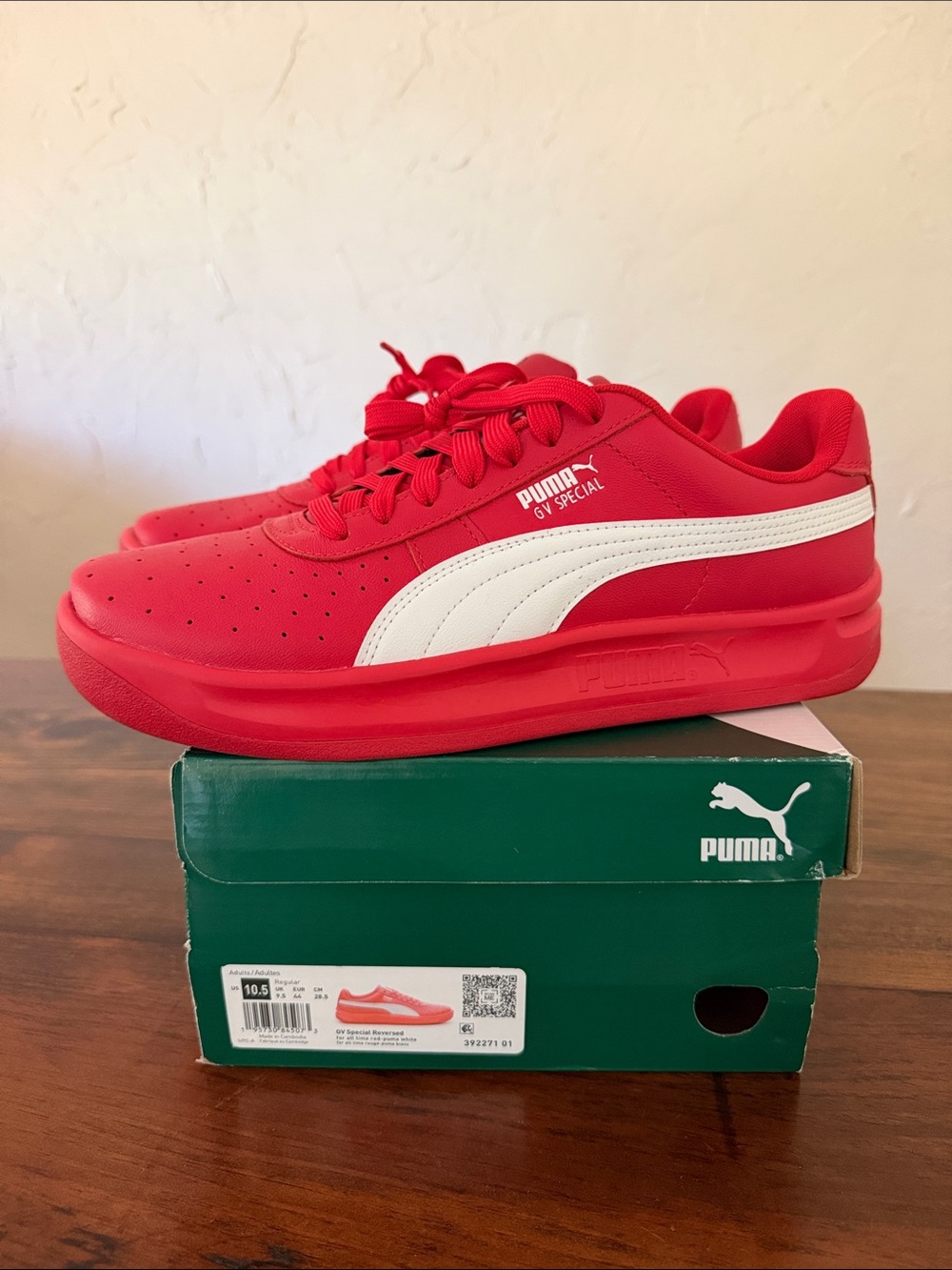 Puma GV Special Reversed Classic Red White Shoes 10.5 NWB